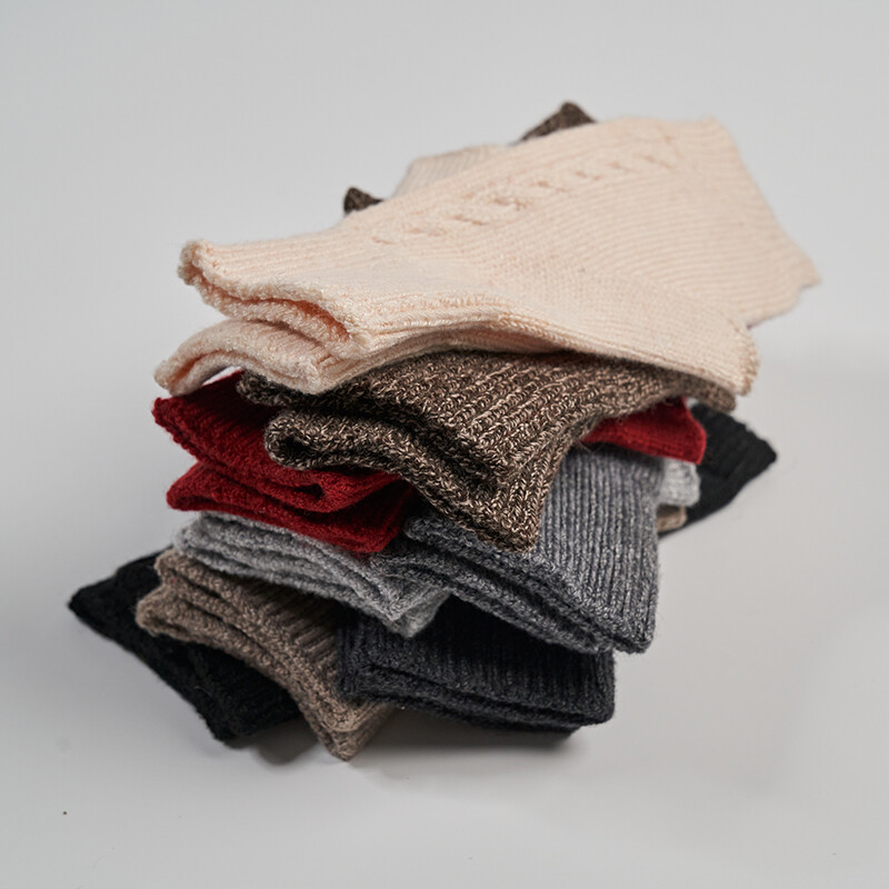 Mekana vunena debela pletena rukavica s otkrivenim prstima i rupom za palac Ženske kabelske rukavice bez šavova Jesen Jesen Ženske rukavice bez prstiju Rukavice bez rukavica