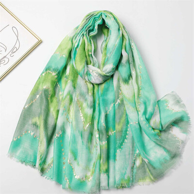 Ombre Gradient Glitter Wave csíkos viszkóz sál Kiváló minőségű nyomtatott kendők és pakolások Pashmina ellopta Bufandas Muszlim Sjaalt 2024