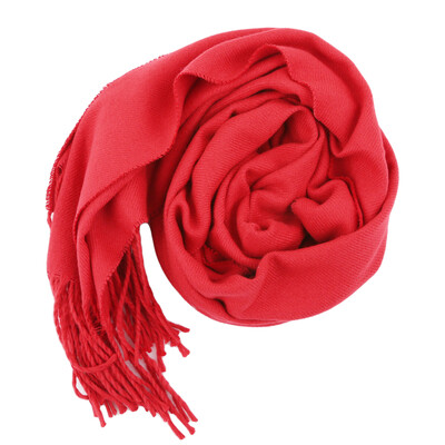 Kašmírový svetlý jednofarebný dámsky šál, zimný šál a zábal, bandana, pašmína, strapcový ženský šál, hrubá deka