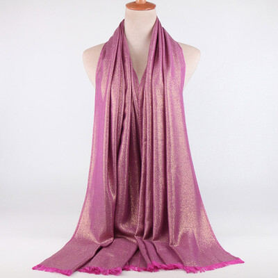 Blizgučiai Lureksas Medvilnė Auksinė Hidžabų Šalikas Moteriški Sidabriniai Kutai Šaliai Musulmonų Šalikai Galvos skara Tvirtas Apvyniojimas Galvos juosta Pashmina Stoles