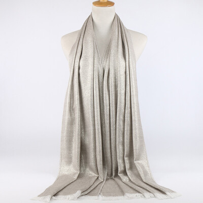 Blizgučiai Lureksas Medvilnė Auksinė Hidžabų Šalikas Moteriški Sidabriniai Kutai Šaliai Musulmonų Šalikai Galvos skara Tvirtas Apvyniojimas Galvos juosta Pashmina Stoles