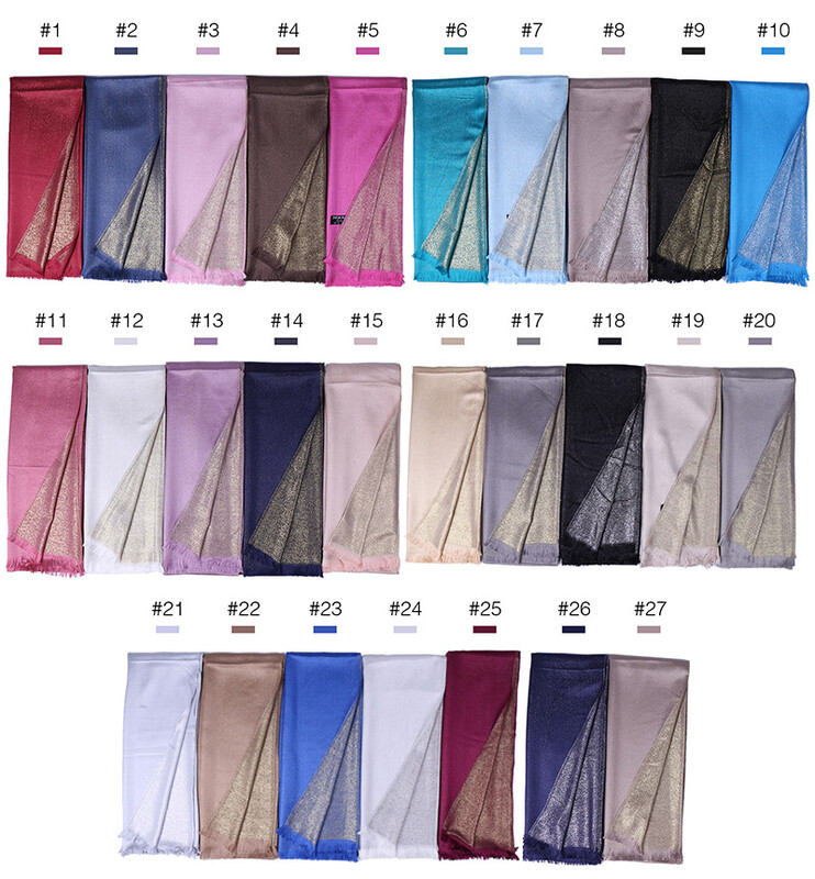 Blizgučiai Lureksas Medvilnė Auksinė Hidžabų Šalikas Moteriški Sidabriniai Kutai Šaliai Musulmonų Šalikai Galvos skara Tvirtas Apvyniojimas Galvos juosta Pashmina Stoles