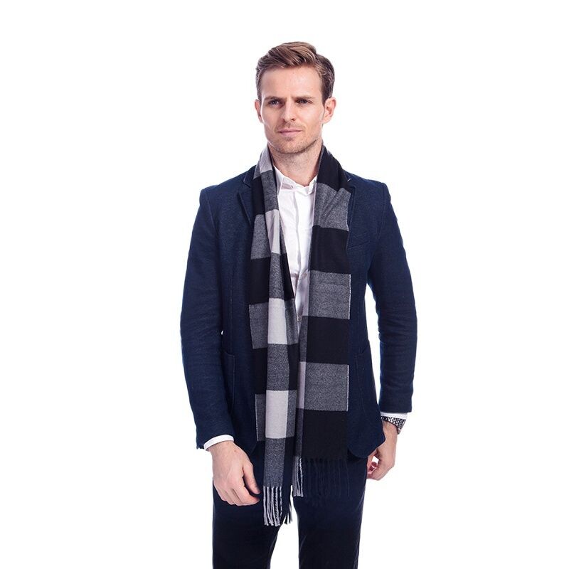 [Simpcise] 2017 Nová zimná jesenná dlhá mäkká akrylová kockovaná šatka, zavinovacia šatka, pánska šatka A3A17535