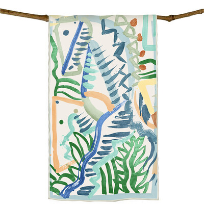 POBING Twill Μεταξωτό Φουλάρι Γυναικείο Poncho Χέρι ρολό γκράφιτι με εμπριμέ μακριά κασκόλ Περιτυλίγματα Bandana Big Shawl Hijabs Γυναικεία φουλάρια