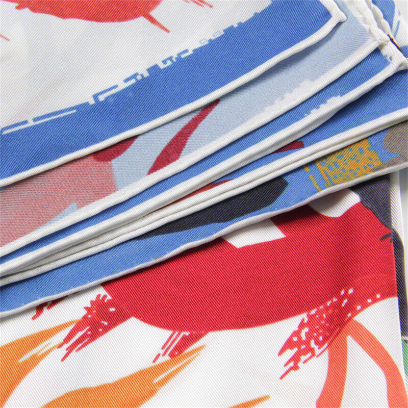 POBING Twill Μεταξωτό Φουλάρι Γυναικείο Poncho Χέρι ρολό γκράφιτι με εμπριμέ μακριά κασκόλ Περιτυλίγματα Bandana Big Shawl Hijabs Γυναικεία φουλάρια