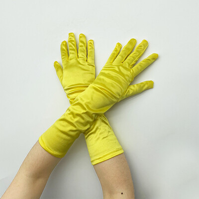 38CM Satenske visoke elastičnosti Čvrste ženske Halloween Cosplay pozornice Bonton Rukavice Zaštita od sunca Krema za sunčanje Moda