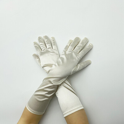 38CM Satenske visoke elastičnosti Čvrste ženske Halloween Cosplay pozornice Bonton Rukavice Zaštita od sunca Krema za sunčanje Moda