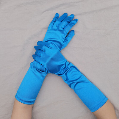 38CM Satenske visoke elastičnosti Čvrste ženske Halloween Cosplay pozornice Bonton Rukavice Zaštita od sunca Krema za sunčanje Moda