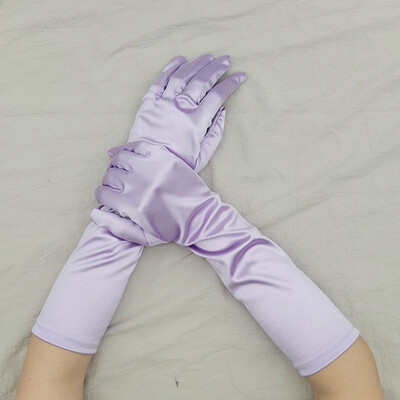 38CM Satenske visoke elastičnosti Čvrste ženske Halloween Cosplay pozornice Bonton Rukavice Zaštita od sunca Krema za sunčanje Moda
