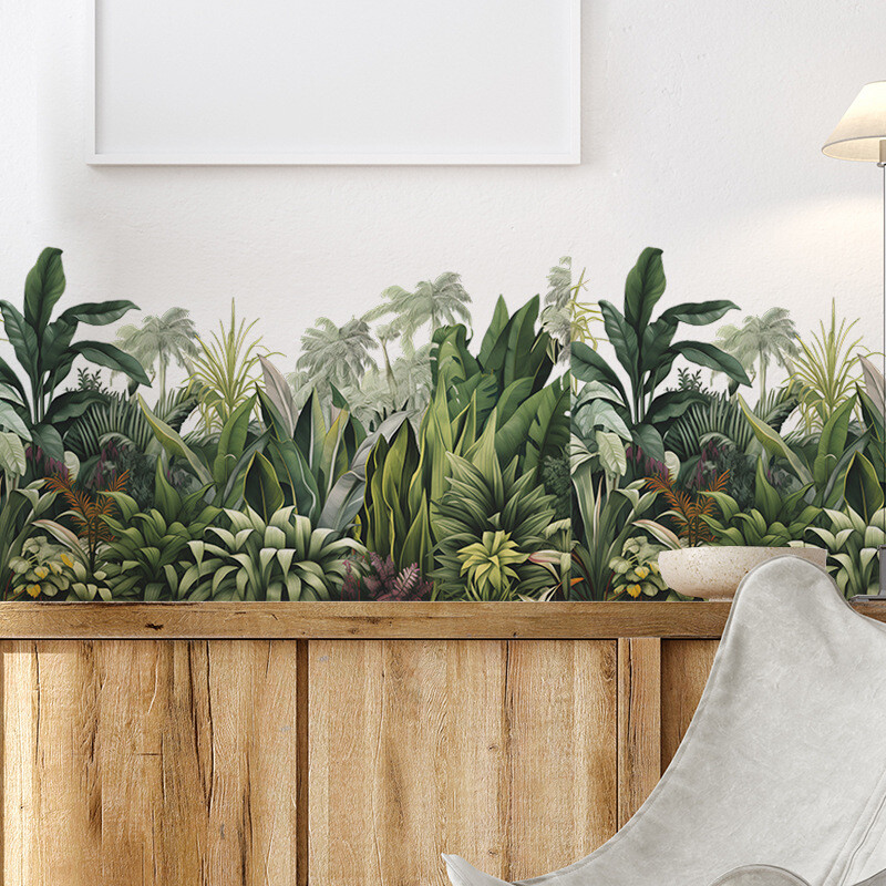 Növényi levelek Vinil csempe fali matricák fali dekorációhoz Hálószoba kiegészítők Ragasztó tapéta Nappali dekoráció Szoba dekoráció