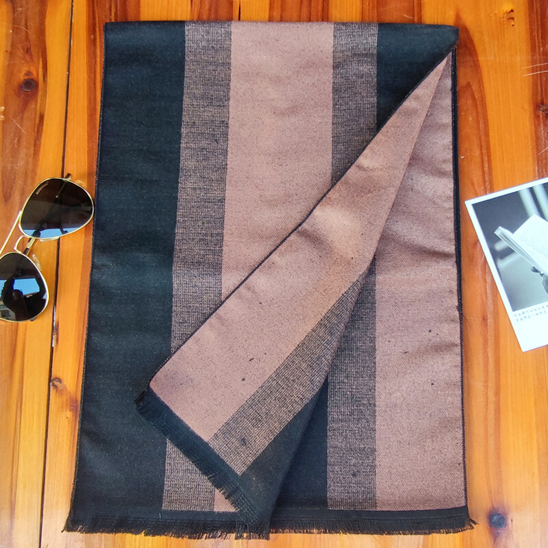 Prabangus Žiemos Vyriškas Kašmyro Šalikas Dryžuotas Kaklas Šalikas Šalikas Kasdieniai Kraštais Apvyniojimai Vyras Verslo Pashmina Foulard
