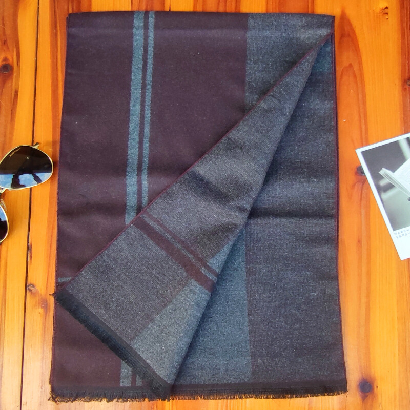 Prabangus Žiemos Vyriškas Kašmyro Šalikas Dryžuotas Kaklas Šalikas Šalikas Kasdieniai Kraštais Apvyniojimai Vyras Verslo Pashmina Foulard