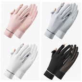 Lady Sunscreen Ice Silk Gloves Γυναικεία καλοκαιρινά γάντια προστασίας από τον ήλιο Μόδα Ποδηλασία οδήγηση γάντια τρεξίματος Λεπτά αντι-UV γάντια
