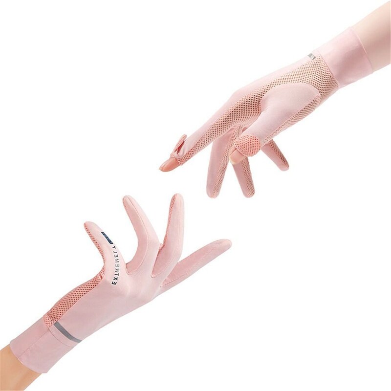 Lady Sunscreen Ice Silk Gloves Γυναικεία καλοκαιρινά γάντια προστασίας από τον ήλιο Μόδα Ποδηλασία οδήγηση γάντια τρεξίματος Λεπτά αντι-UV γάντια