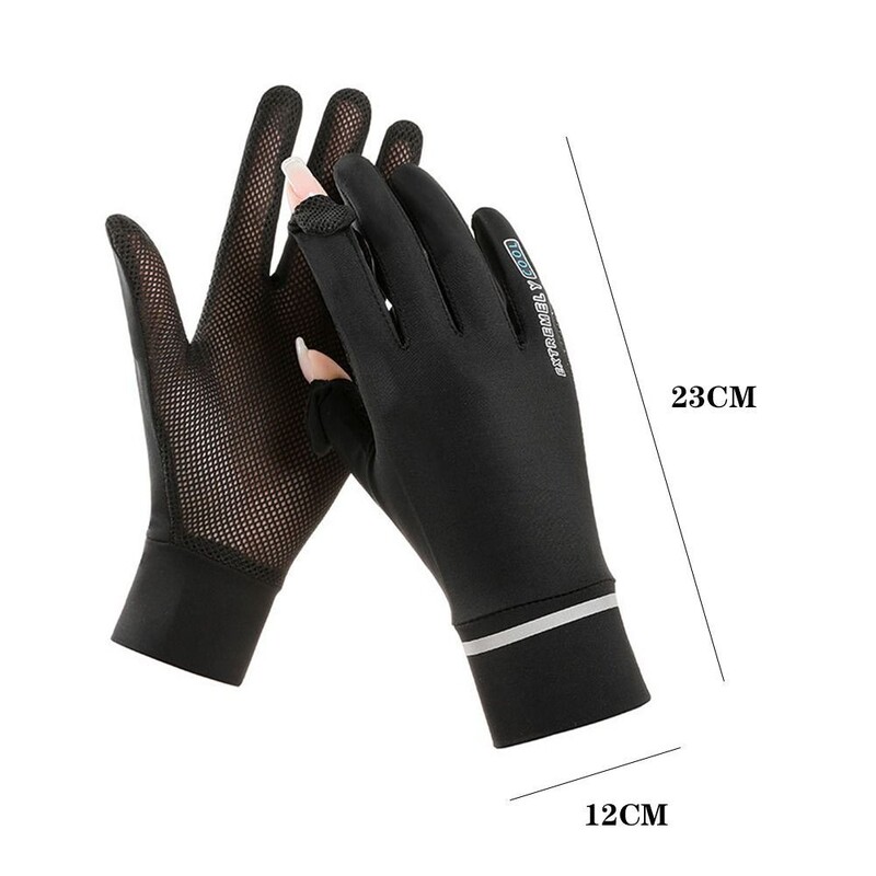 Lady Sunscreen Ice Silk Gloves Γυναικεία καλοκαιρινά γάντια προστασίας από τον ήλιο Μόδα Ποδηλασία οδήγηση γάντια τρεξίματος Λεπτά αντι-UV γάντια
