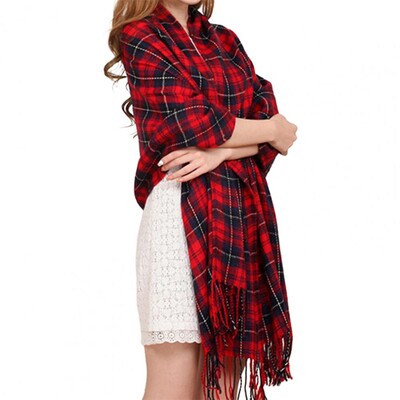 Kašmyro imitacija stora skara moteriška skara Elegantiška kašmyro imitacijos languota skara su kutais moteriška šilumai