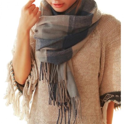 Kašmyro imitacija stora skara moteriška skara Elegantiška kašmyro imitacijos languota skara su kutais moteriška šilumai