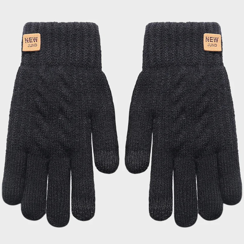 Férfi Kötött, vastag hőálló, teljes ujjú kesztyűk Női Férfi Divat Téli Szabadtéri Meleg Gyapjú Vezetőkesztyűk Érintőképernyős ujjatlan