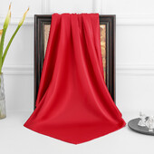 90 cm új luxus egyszerűség egyszínű monokróm női fényvédő kendő nagy négyzet alakú sál selyem sál mellkasi sál