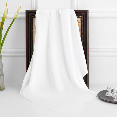 90 cm új luxus egyszerűség egyszínű monokróm női fényvédő kendő nagy négyzet alakú sál selyem sál mellkasi sál