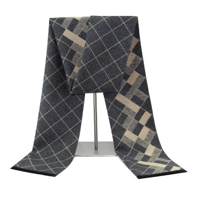 Μονόχρωμο κασμίρ κασκόλ για άντρες Χειμερινή πασμίνα Ζεστό μαντήλι Navy Μαύρο γκρι Ανδρικά επαγγελματικά κασκόλ Αντρικά σάλια Bufandas