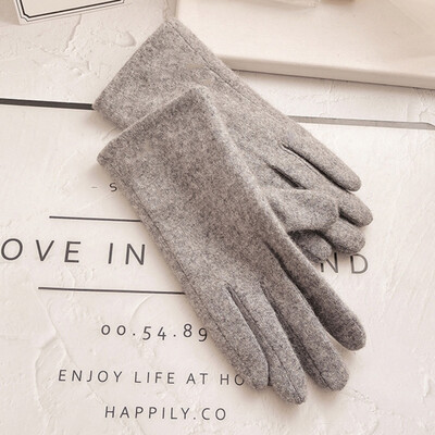 Női téli kasmír érintőképernyős, meleg kesztyűk kültéri lovagláshoz plusz bársony vastag gyapjú masni, teljes ujjal meghajtható ujjatlan ujjatlan S29