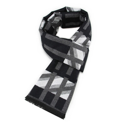 Eșarfă pentru bărbați, toamnă iarnă, eșarfă moale în carouri, eșarfă de cașmir pentru bărbați, eșarfe casual de marcă de înaltă calitate pentru afaceri