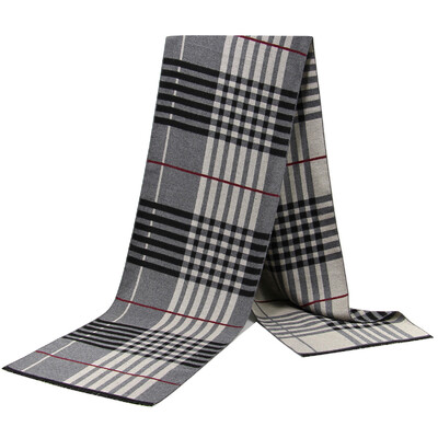 Noi eșarfe de lux din lână de cașmir pentru bărbați Esarfe calde de iarnă pentru bărbați Esarfe de lână neagră cărbune de lemn Confort dublă culoare la modă Îmbrăcăminte casual