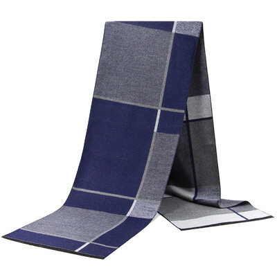 Noi eșarfe de lux din lână de cașmir pentru bărbați Esarfe calde de iarnă pentru bărbați Esarfe de lână neagră cărbune de lemn Confort dublă culoare la modă Îmbrăcăminte casual