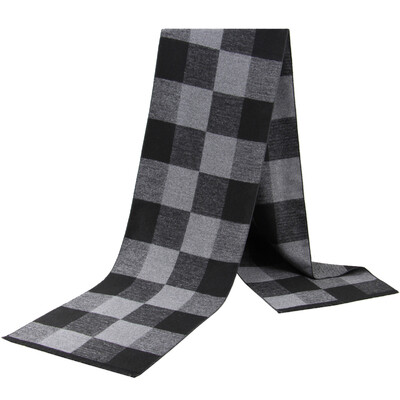 Noi eșarfe de lux din lână de cașmir pentru bărbați Esarfe calde de iarnă pentru bărbați Esarfe de lână neagră cărbune de lemn Confort dublă culoare la modă Îmbrăcăminte casual