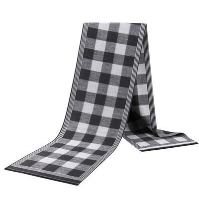 Noi eșarfe de lux din lână de cașmir pentru bărbați Esarfe calde de iarnă pentru bărbați Esarfe de lână neagră cărbune de lemn Confort dublă culoare la modă Îmbrăcăminte casual