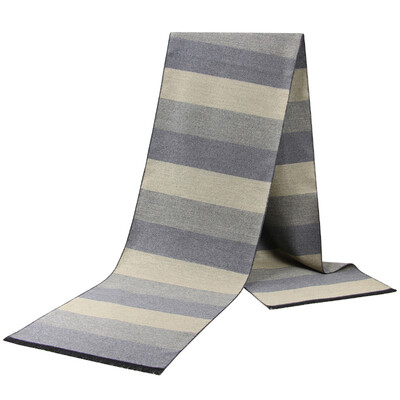 Noi eșarfe de lux din lână de cașmir pentru bărbați Esarfe calde de iarnă pentru bărbați Esarfe de lână neagră cărbune de lemn Confort dublă culoare la modă Îmbrăcăminte casual