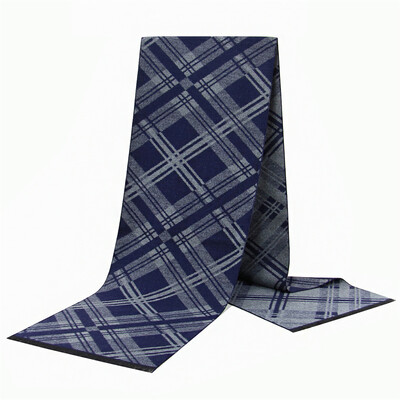 Noi eșarfe de lux din lână de cașmir pentru bărbați Esarfe calde de iarnă pentru bărbați Esarfe de lână neagră cărbune de lemn Confort dublă culoare la modă Îmbrăcăminte casual