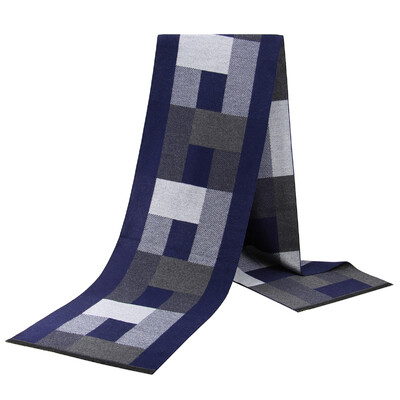 Noi eșarfe de lux din lână de cașmir pentru bărbați Esarfe calde de iarnă pentru bărbați Esarfe de lână neagră cărbune de lemn Confort dublă culoare la modă Îmbrăcăminte casual