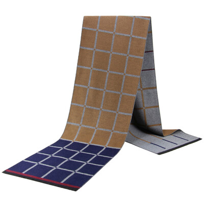 Noi eșarfe de lux din lână de cașmir pentru bărbați Esarfe calde de iarnă pentru bărbați Esarfe de lână neagră cărbune de lemn Confort dublă culoare la modă Îmbrăcăminte casual