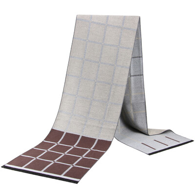 Noi eșarfe de lux din lână de cașmir pentru bărbați Esarfe calde de iarnă pentru bărbați Esarfe de lână neagră cărbune de lemn Confort dublă culoare la modă Îmbrăcăminte casual