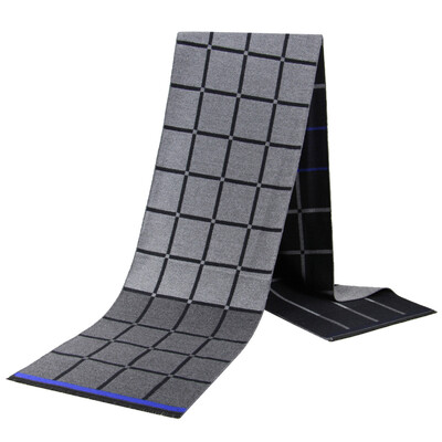 Noi eșarfe de lux din lână de cașmir pentru bărbați Esarfe calde de iarnă pentru bărbați Esarfe de lână neagră cărbune de lemn Confort dublă culoare la modă Îmbrăcăminte casual