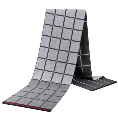 Noi eșarfe de lux din lână de cașmir pentru bărbați Esarfe calde de iarnă pentru bărbați Esarfe de lână neagră cărbune de lemn Confort dublă culoare la modă Îmbrăcăminte casual