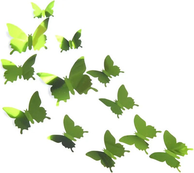 12kom leptir ogledalo zidne naljepnice 3D DIY decal art za djecu lijepljenje naljepnica dom dekoracija spavaća soba pozadina vjenčanja