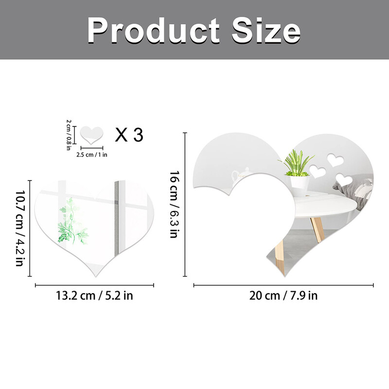3D akrylové nálepky na stenu v európskom štýle, srdiečka, módne DIY nálepky, samolepiace LÁSKA, svadobné pozadie, dekorácia, zrkadlová ozdoba.