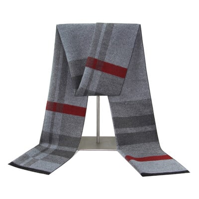 Eșarfe pentru bărbați în carouri de modă nouă, toamnă, iarnă, pashmina, groasă, caldă, cașmir, eșarfe de afaceri lungi pentru bărbați Shaw clasic