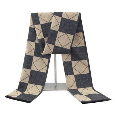 Eșarfe pentru bărbați în carouri de modă nouă, toamnă, iarnă, pashmina, groasă, caldă, cașmir, eșarfe de afaceri lungi pentru bărbați Shaw clasic