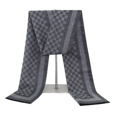 Eșarfe pentru bărbați în carouri de modă nouă, toamnă, iarnă, pashmina, groasă, caldă, cașmir, eșarfe de afaceri lungi pentru bărbați Shaw clasic