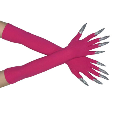 Cool Halloween Gloves Duge Ghost Claw Dress Up Gloves Modne crne duge nokte Cosplay Halloween Smiješne rukavice