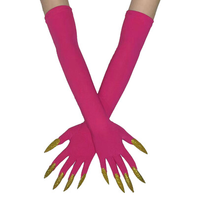 Cool Halloween Gloves Duge Ghost Claw Dress Up Gloves Modne crne duge nokte Cosplay Halloween Smiješne rukavice