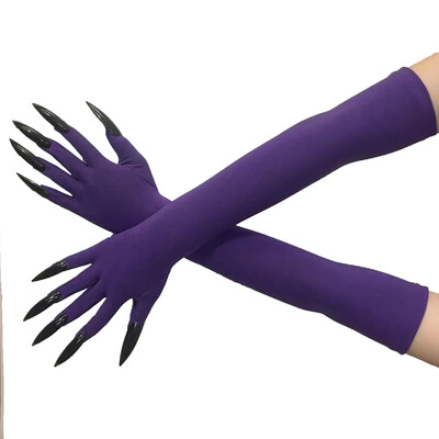 Cool Halloween Gloves Duge Ghost Claw Dress Up Gloves Modne crne duge nokte Cosplay Halloween Smiješne rukavice