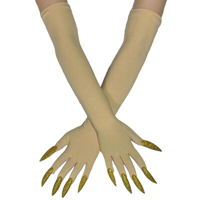 Cool Halloween Gloves Duge Ghost Claw Dress Up Gloves Modne crne duge nokte Cosplay Halloween Smiješne rukavice