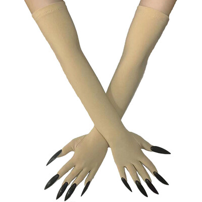 Cool Halloween Gloves Duge Ghost Claw Dress Up Gloves Modne crne duge nokte Cosplay Halloween Smiješne rukavice