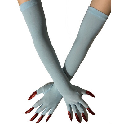 Cool Halloween Gloves Duge Ghost Claw Dress Up Gloves Modne crne duge nokte Cosplay Halloween Smiješne rukavice