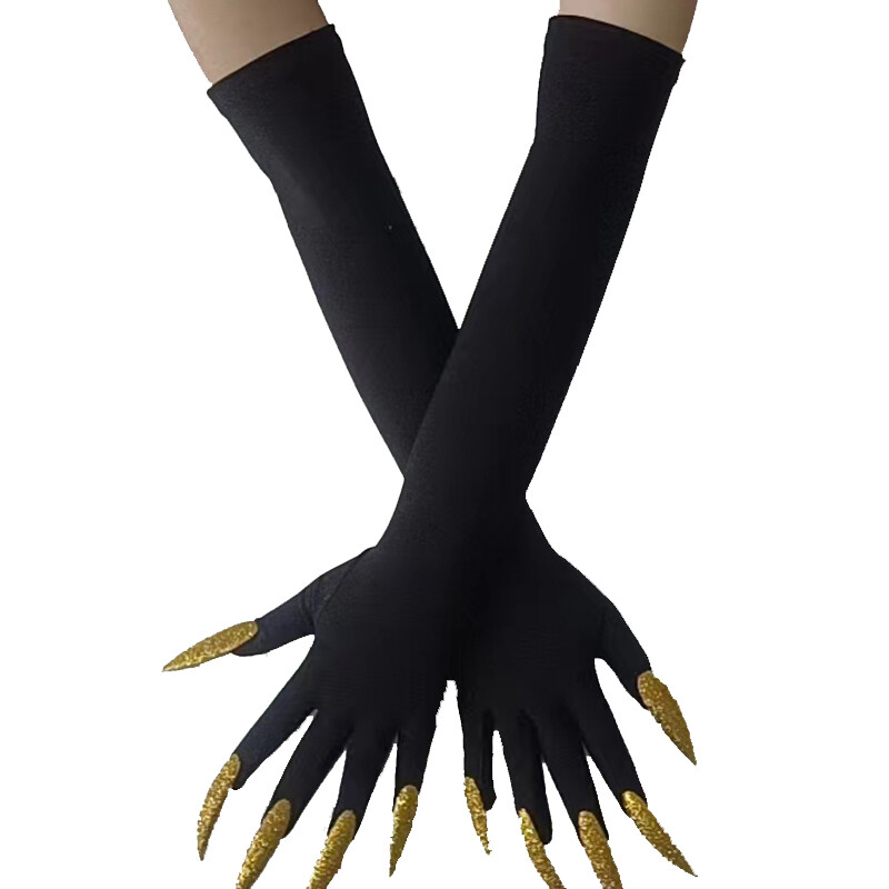 Cool Halloween Gloves Duge Ghost Claw Dress Up Gloves Modne crne duge nokte Cosplay Halloween Smiješne rukavice